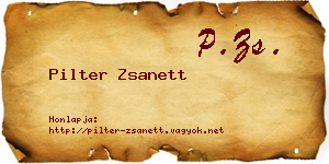 Pilter Zsanett névjegykártya